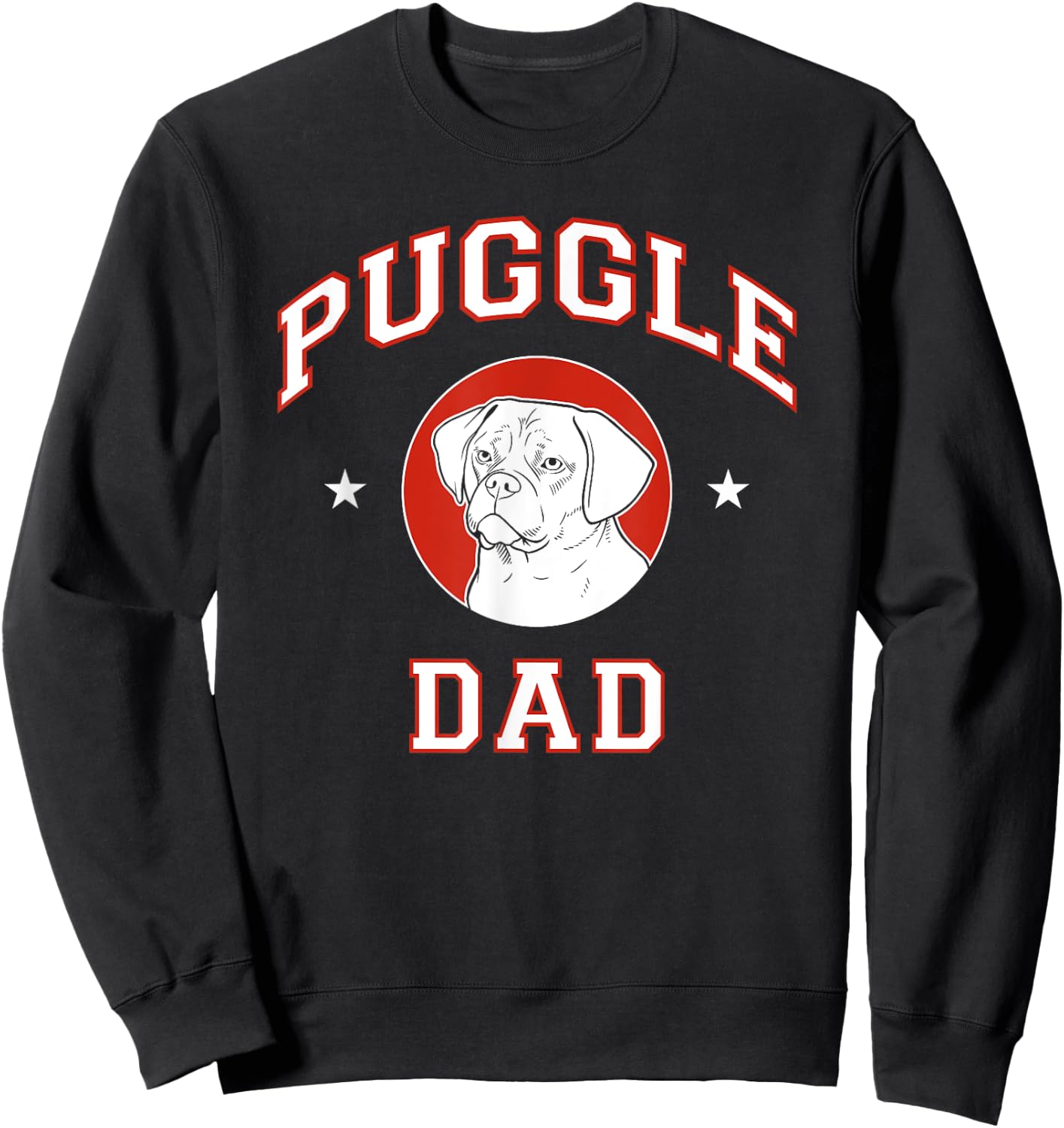 Puggle Dad Dog Father Men Women Girls Kids Sweatshirt - Sweatshirt | Black