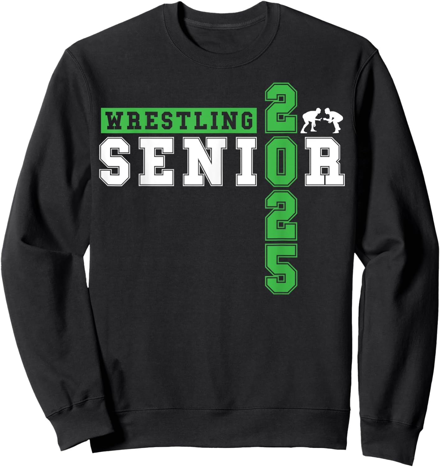 Wrestling Senior Night Wrestling Senior 2025 Graduation 33 Sweatshirt - Sweatshirt | Black