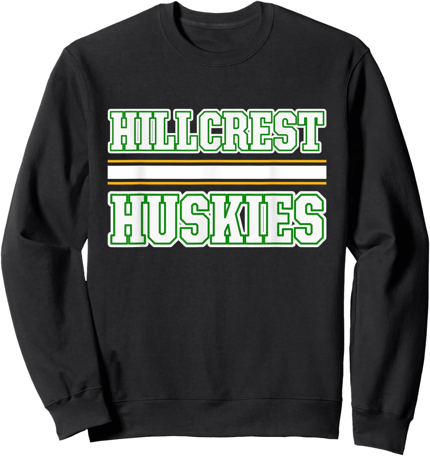 Hillcrest Huskies Horizontal Stripes Sweatshirt - Sweatshirt | Black