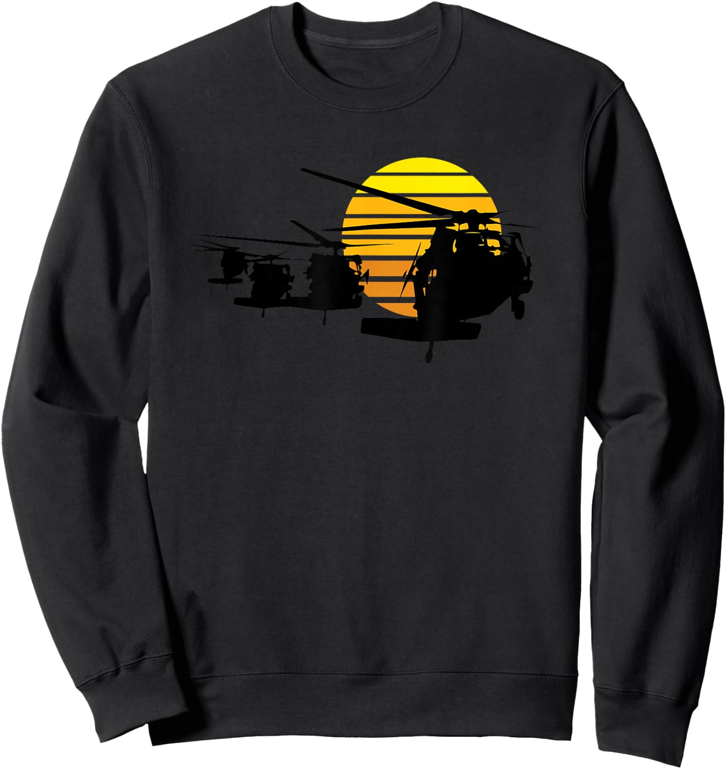 Mission Complete Blackhawk helicopter USA UH60 military Sweatshirt - Sweatshirt | Black