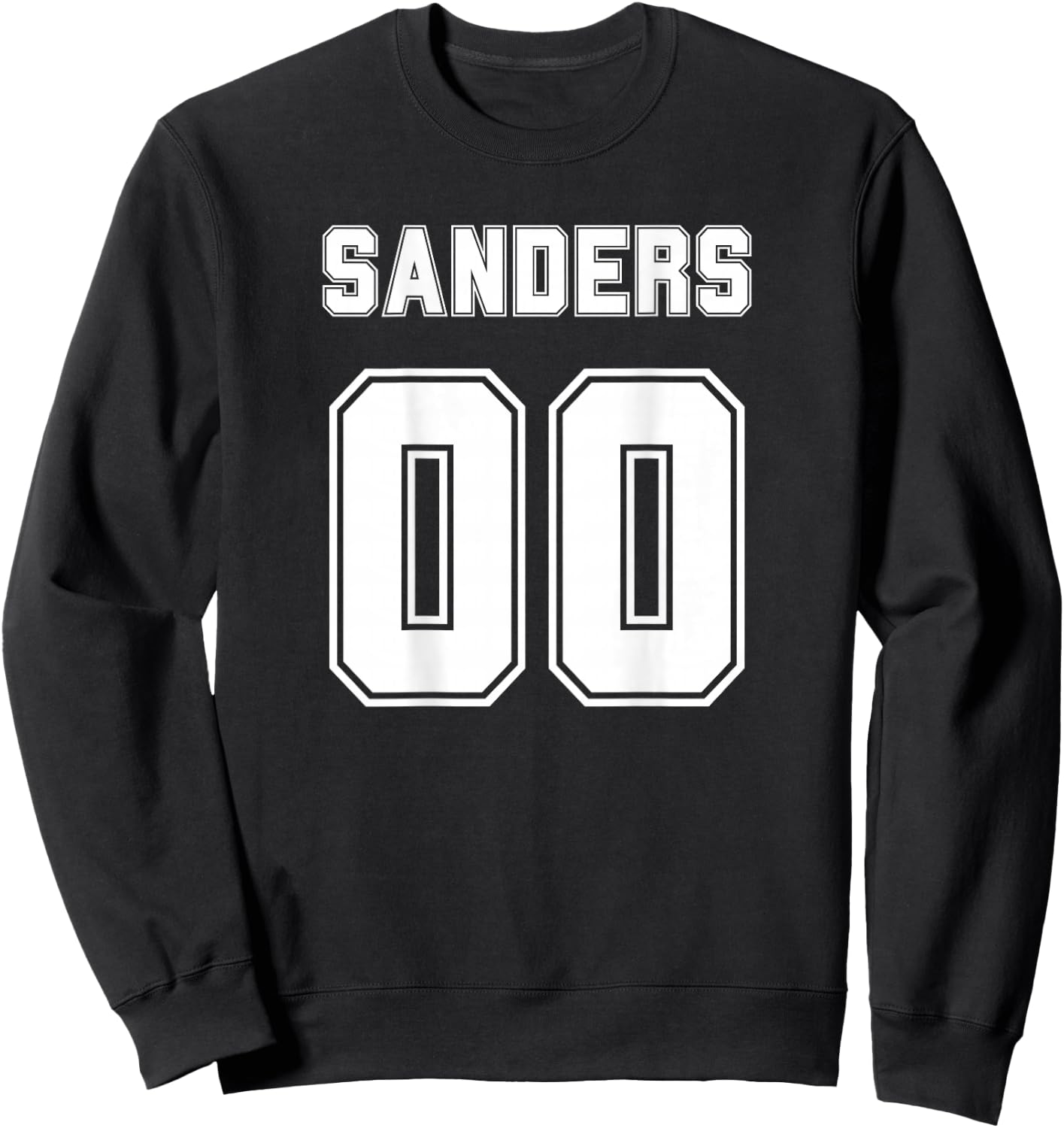 Sanders Name Back Sports Number Family Team Sweatshirt - Sweatshirt | Black