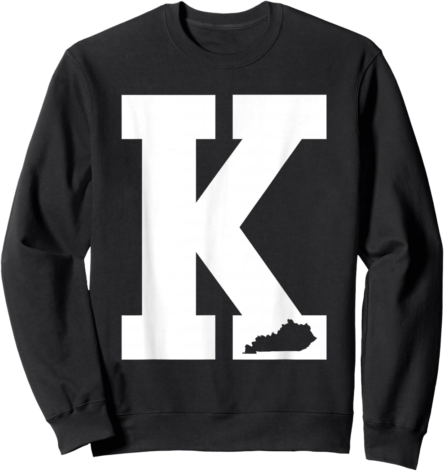 Vintage Letter K Kentucky Blue Sweatshirt - Sweatshirt | Black