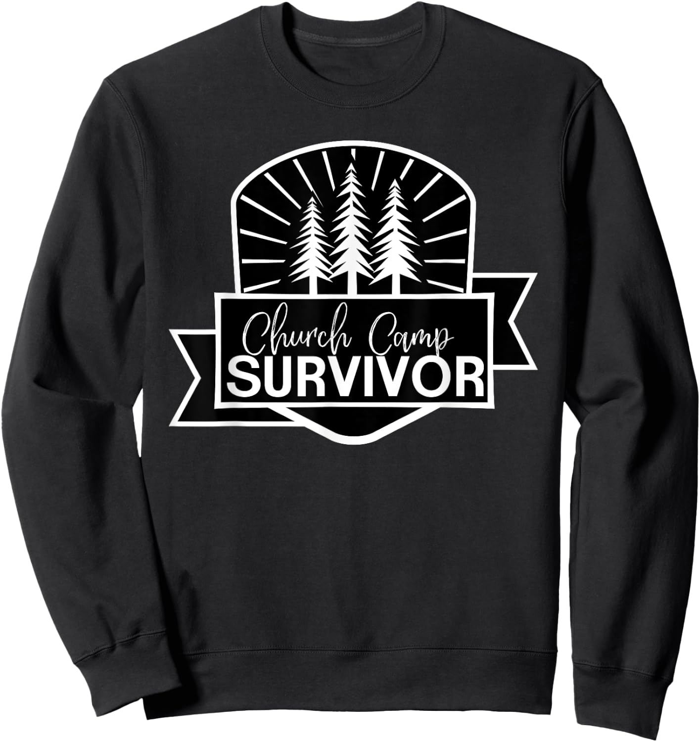 Church Camp Survivor I Survived Summer Camp Christian Sweatshirt - Sweatshirt | Black