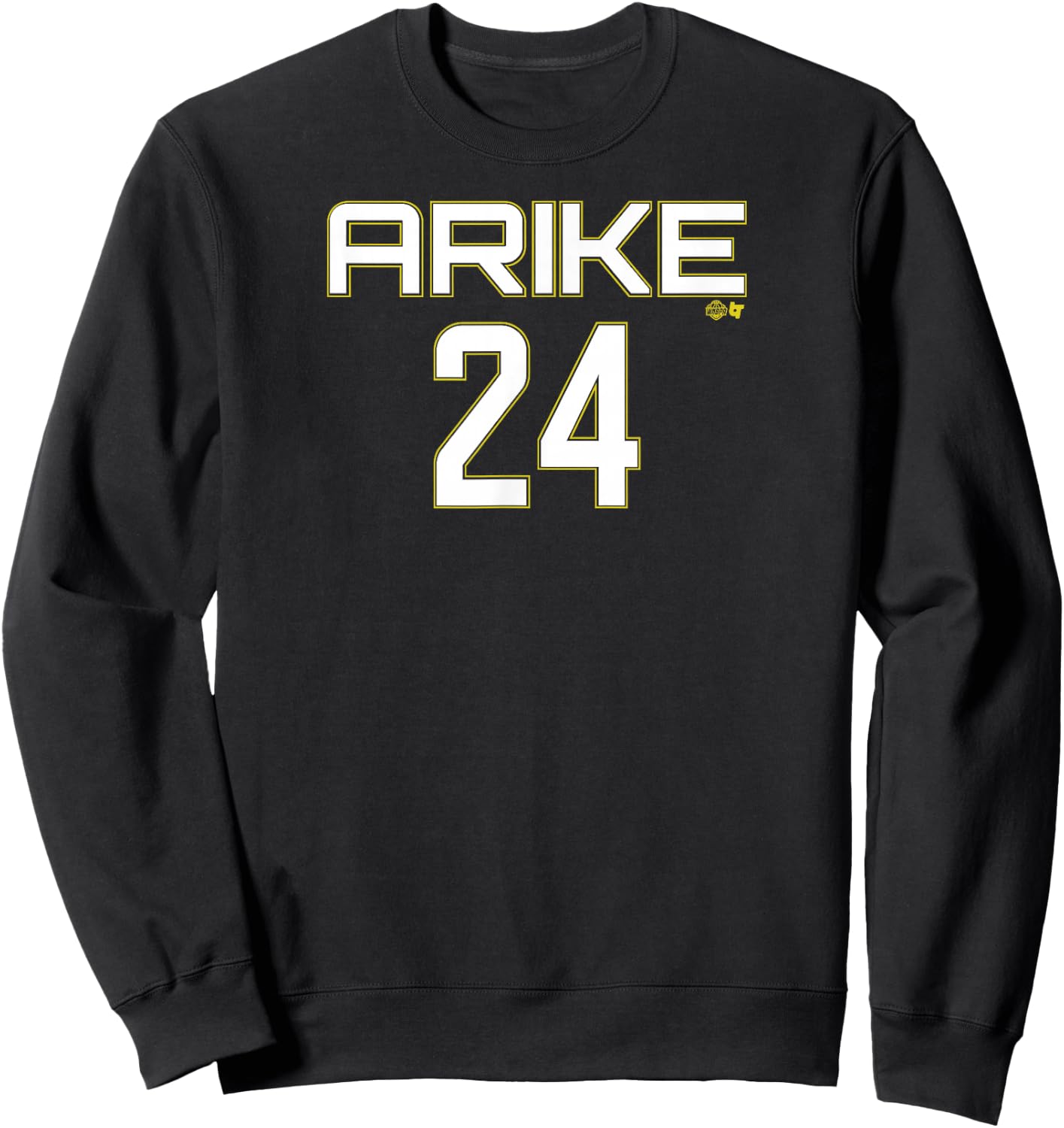 Arike Ogunbowale: DAL 24 - Dallas Basketball Sweatshirt - Sweatshirt | Black