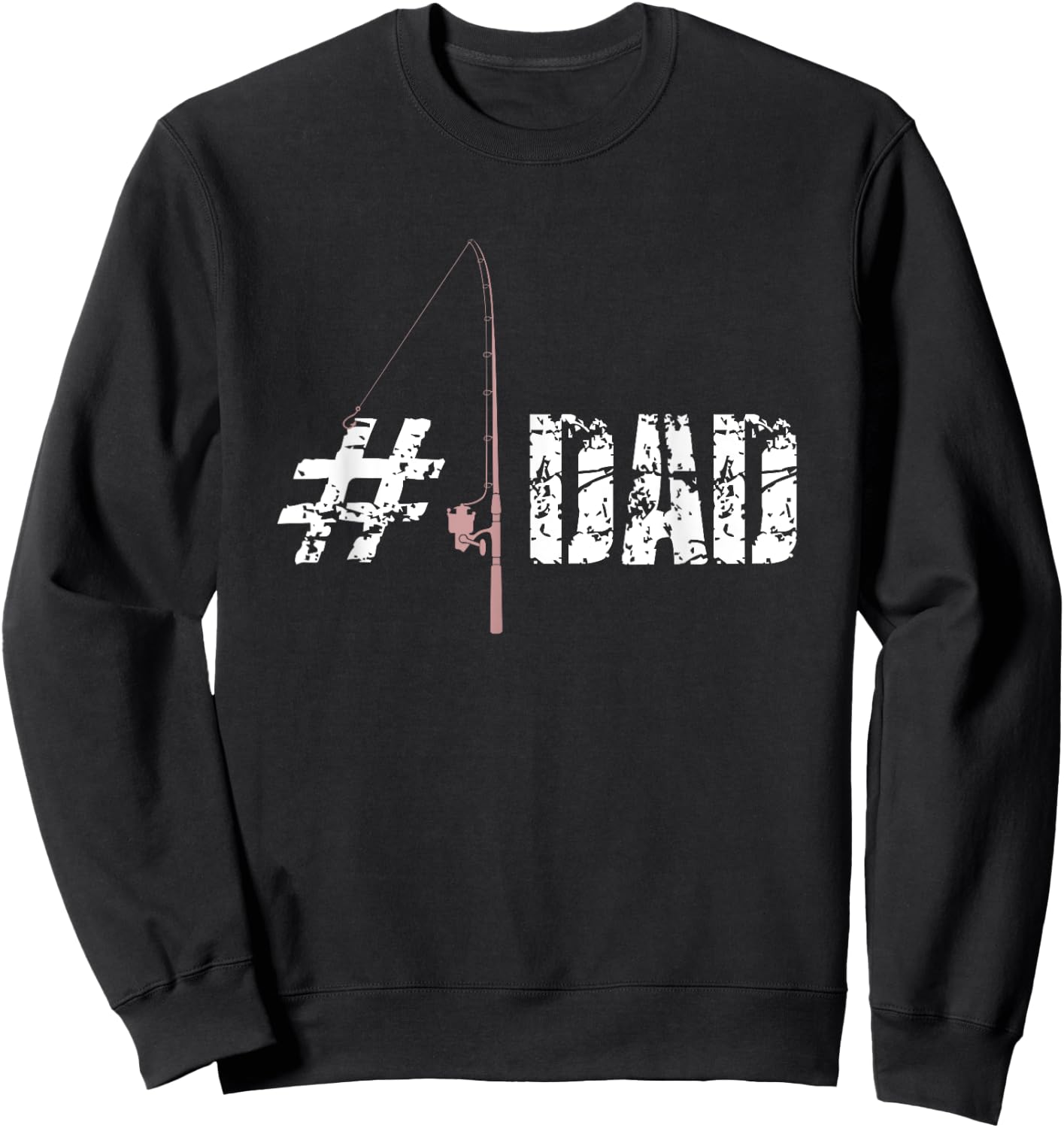 Fishing Dad Number 1 T Shirt Fathers Day Daddy Fish Gift Sweatshirt - Sweatshirt | Black