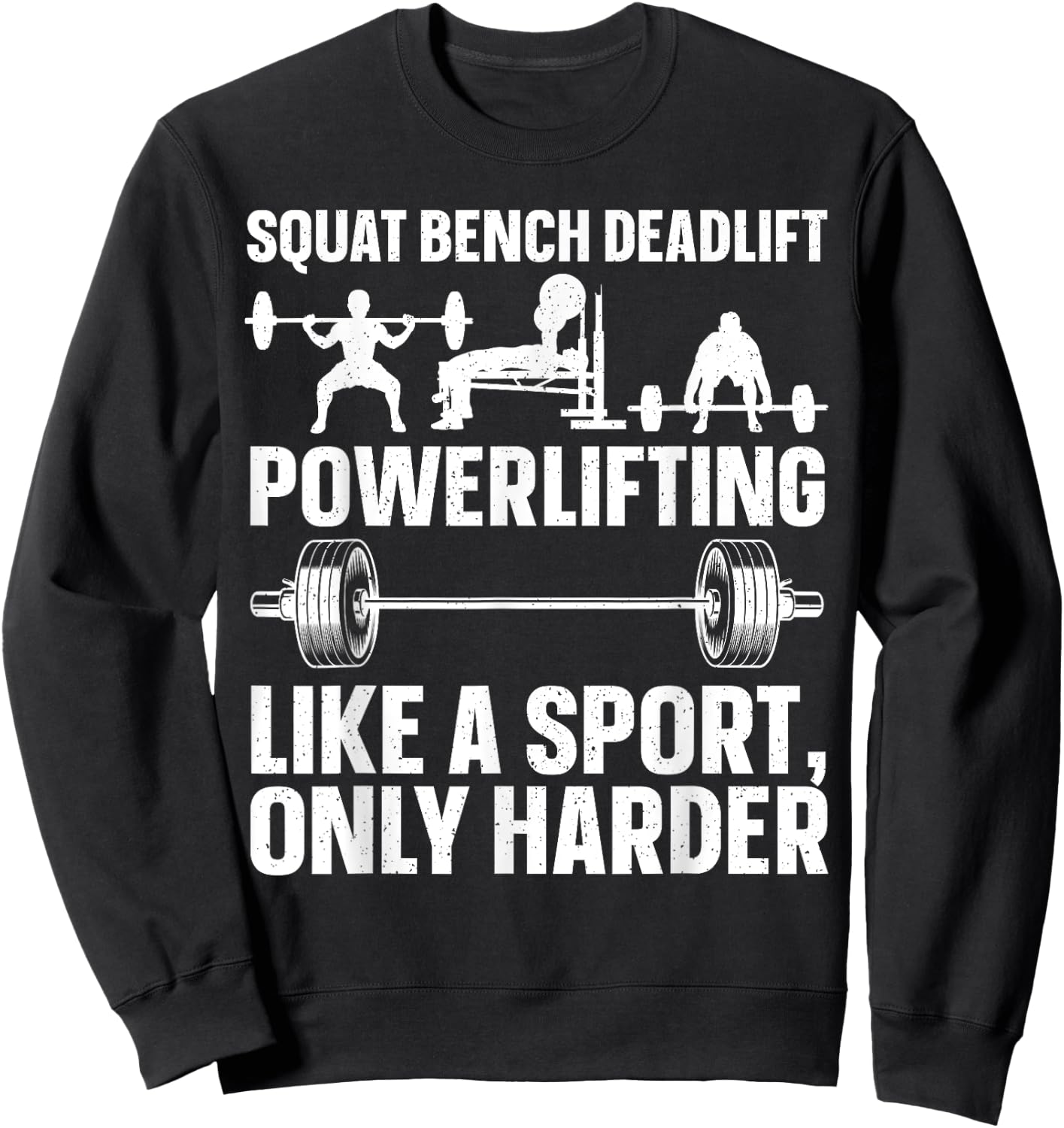 Powerlifting Design Women Weightlifter Power Lifting Sweatshirt - Sweatshirt | Black