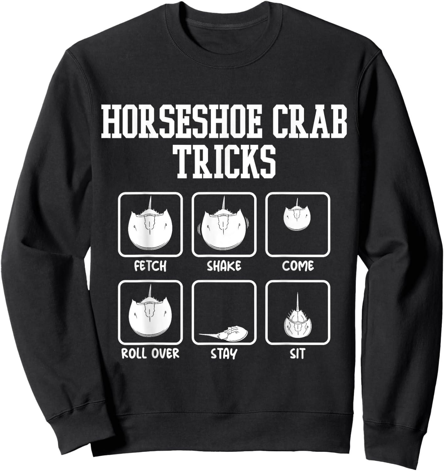 Encycloart Horseshoe Crab Stuffed Animal Xiphosura Crabs Sweatshirt - Sweatshirt | Black