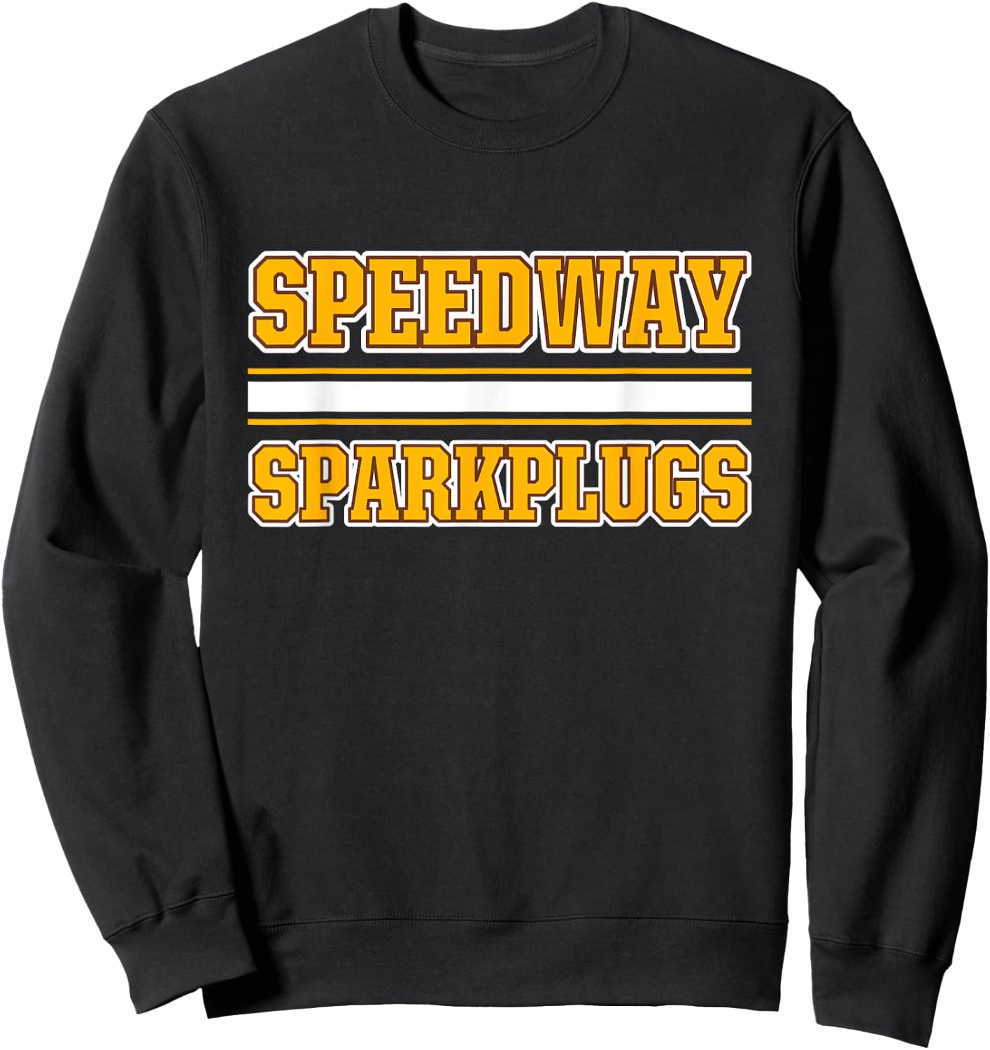 Speedway Sparkplugs Horizontal Stripes Sweatshirt - Sweatshirt | Black