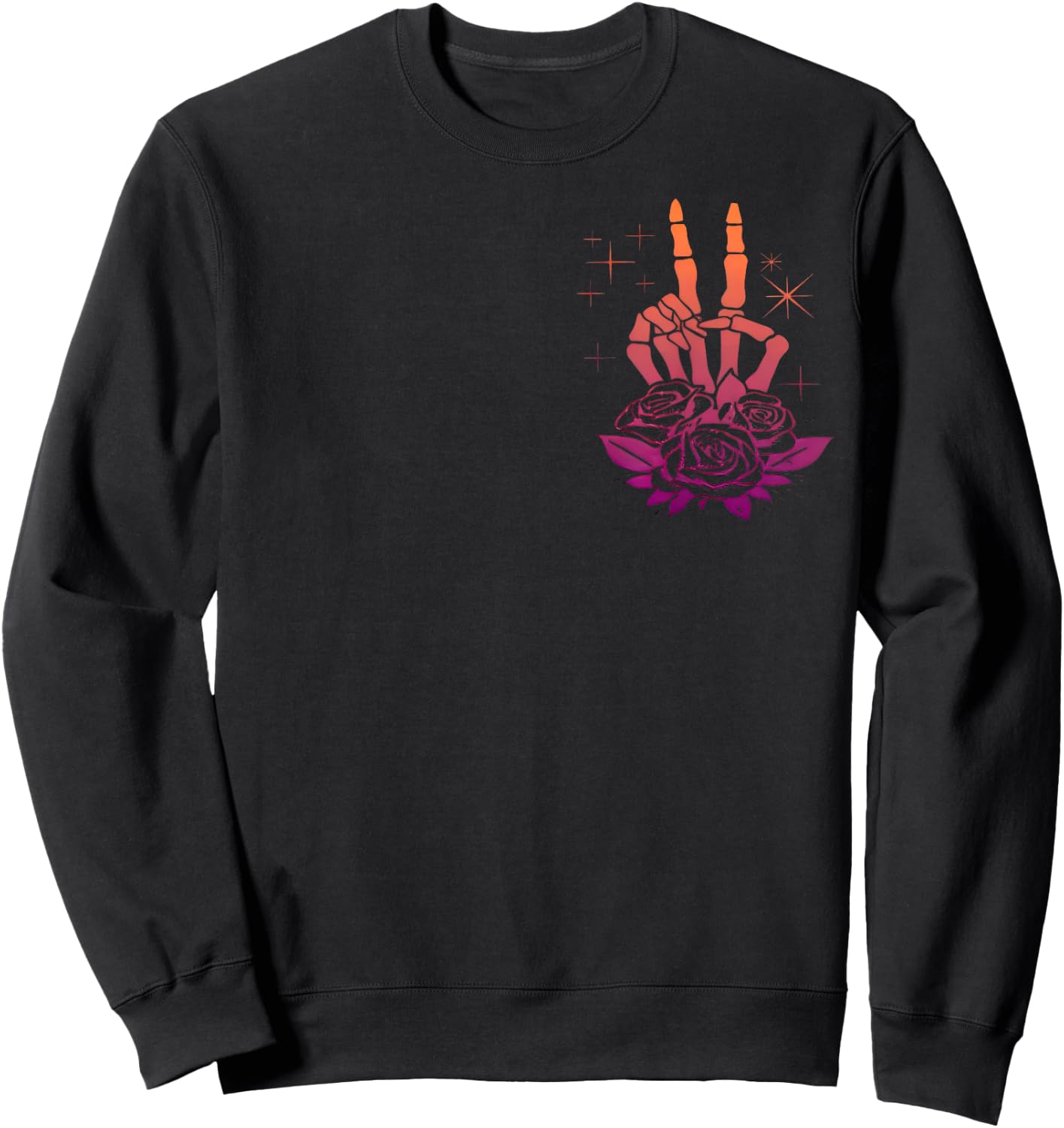 (2sided Front+Back) Have The Day You Deserve Skeleton Sweatshirt - Sweatshirt | Black
