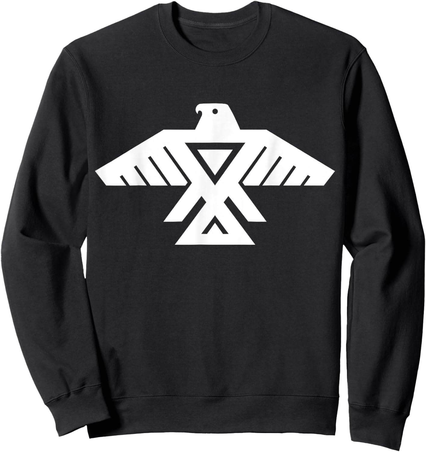Anishinaabe Native American Thunderbird in white Sweatshirt - Sweatshirt | Black
