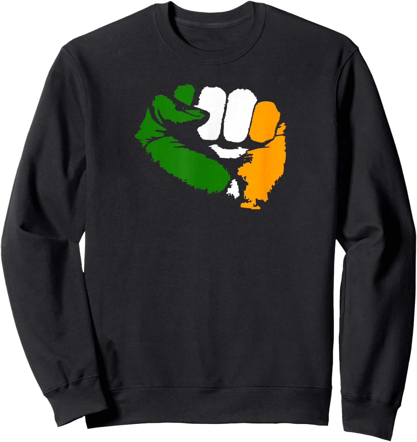 Tricolour Fist Irish Republican Design Sweatshirt - Sweatshirt | Black