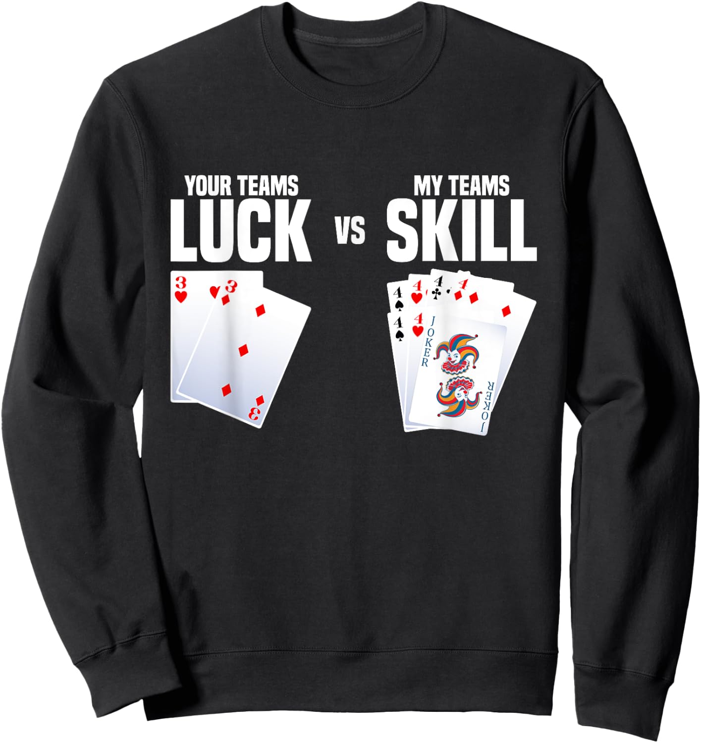 Hand and Foot Cards with Point Values Card Set Hand Foot Sweatshirt - Sweatshirt | Black