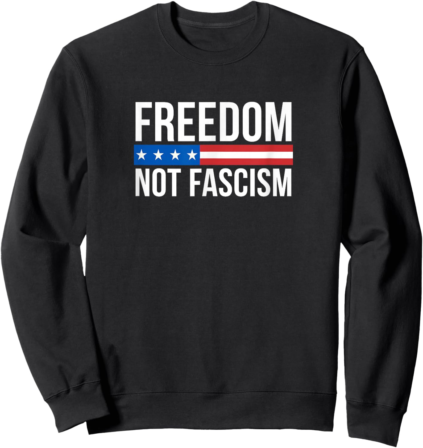 Freedom Not Fascism - Black Classic Fit Sleeveless - -Adults - Small Sweatshirt - Sweatshirt | Black