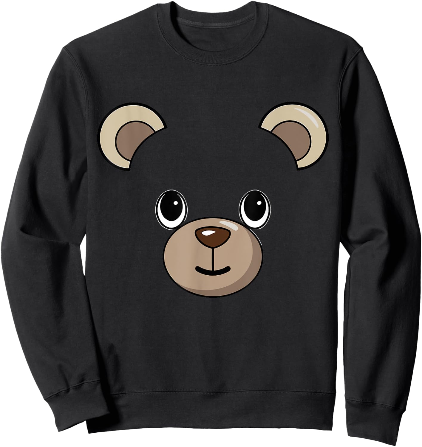 Halloween Teddy Bear Face Costume Kids Cute Themed Sweatshirt - Sweatshirt | Black