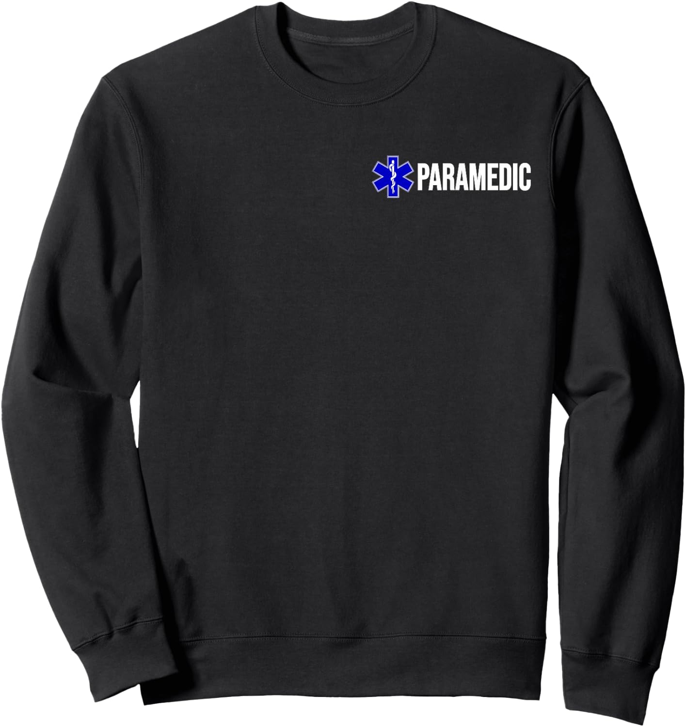 Paramedic Uniform Costume Star of Life Emt Ems Ambulance Sweatshirt - Sweatshirt | Black