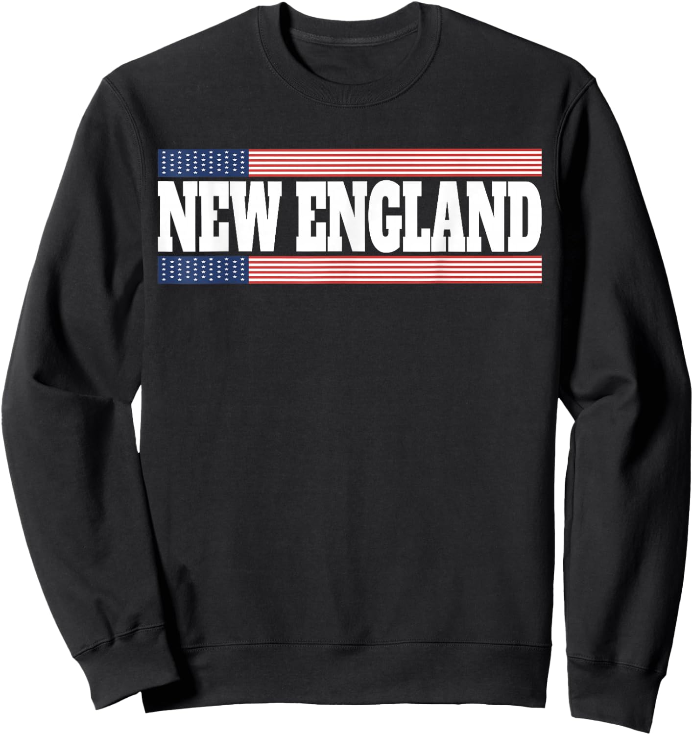 New England USA Flag Patriotic State Varsity New England Sweatshirt - Sweatshirt | Black