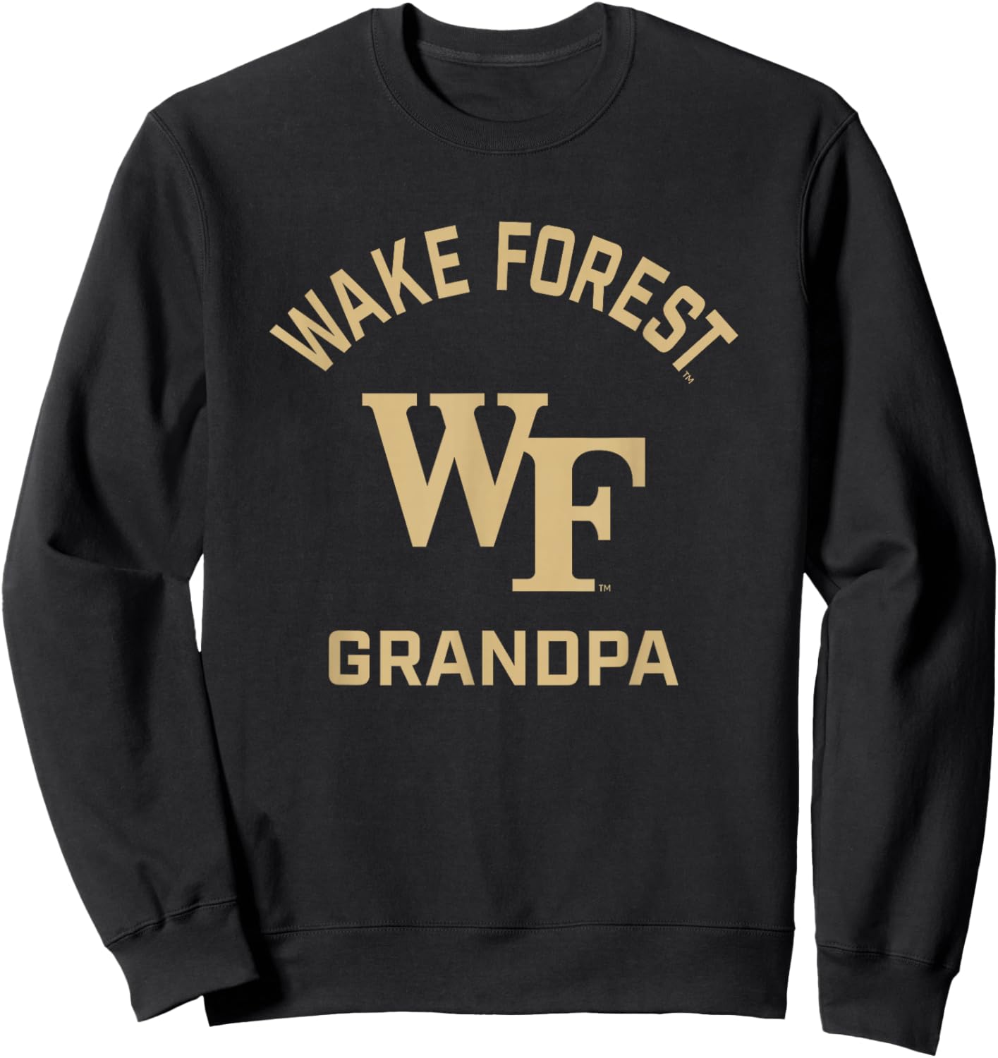 Wake Forest Demon Deacons Arched Grandpa Sweatshirt - Sweatshirt | Black