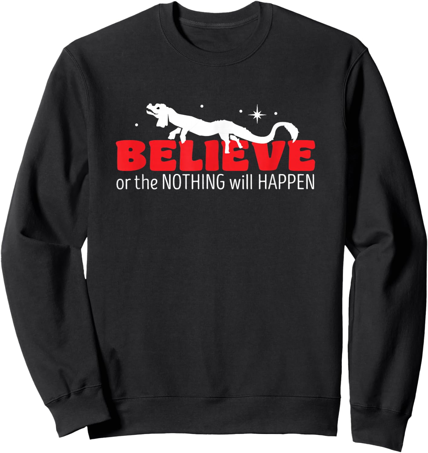 Luck Dragon Falkor Believe in The Nothing Sweatshirt - Sweatshirt | Black
