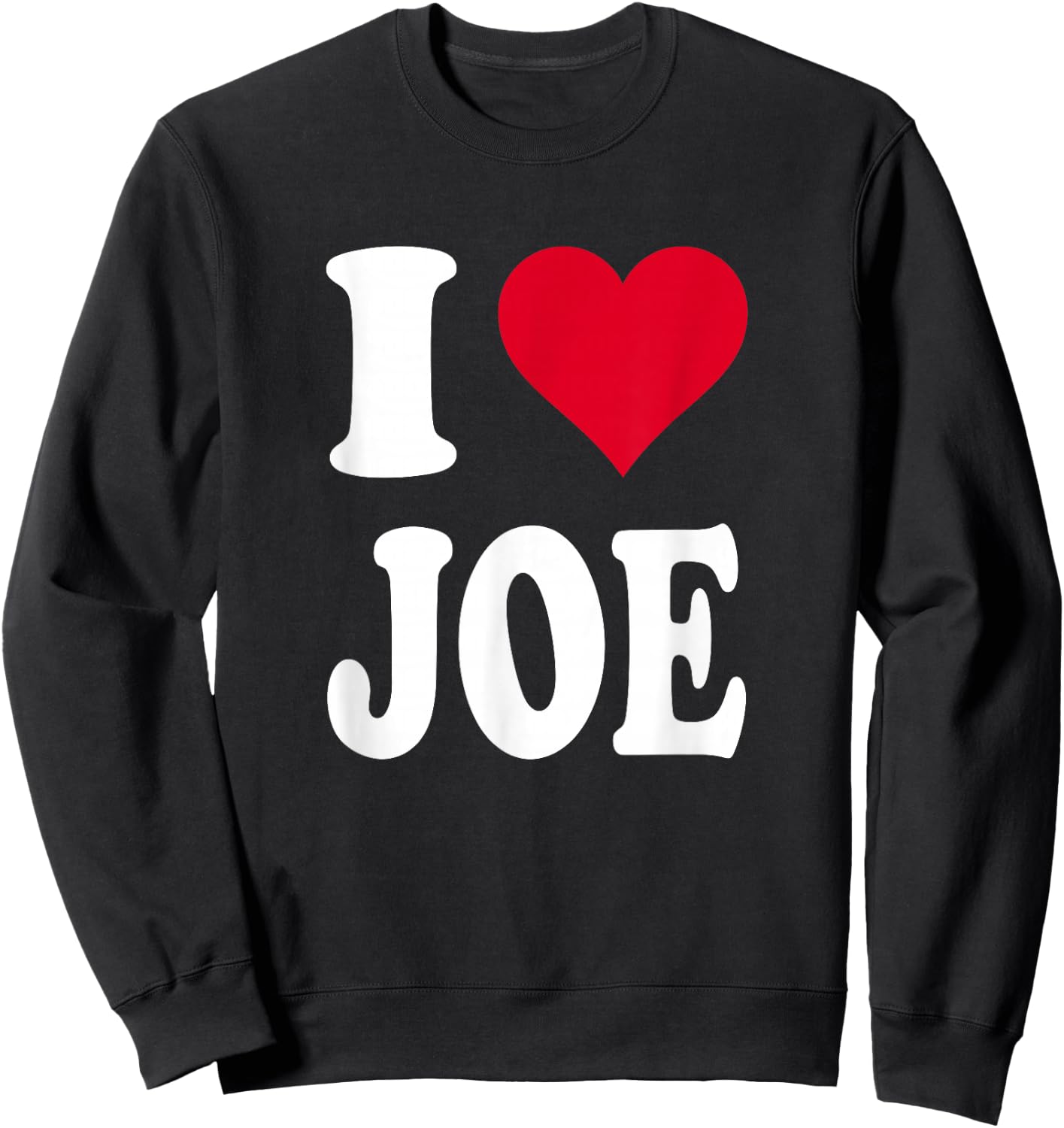 Red Heart I Love Joe Sweatshirt - Sweatshirt | Black