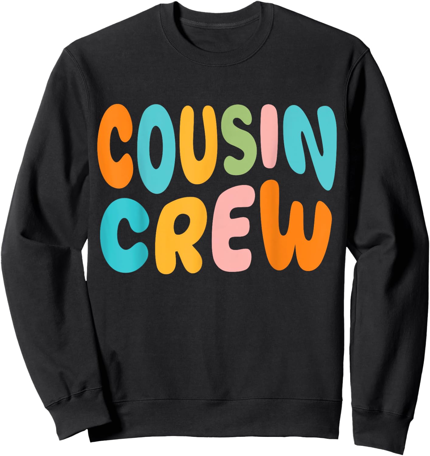 Cousin Crew 2025 Vacation Family Kid Boy Girl Toddler Match Sweatshirt - Sweatshirt | Black