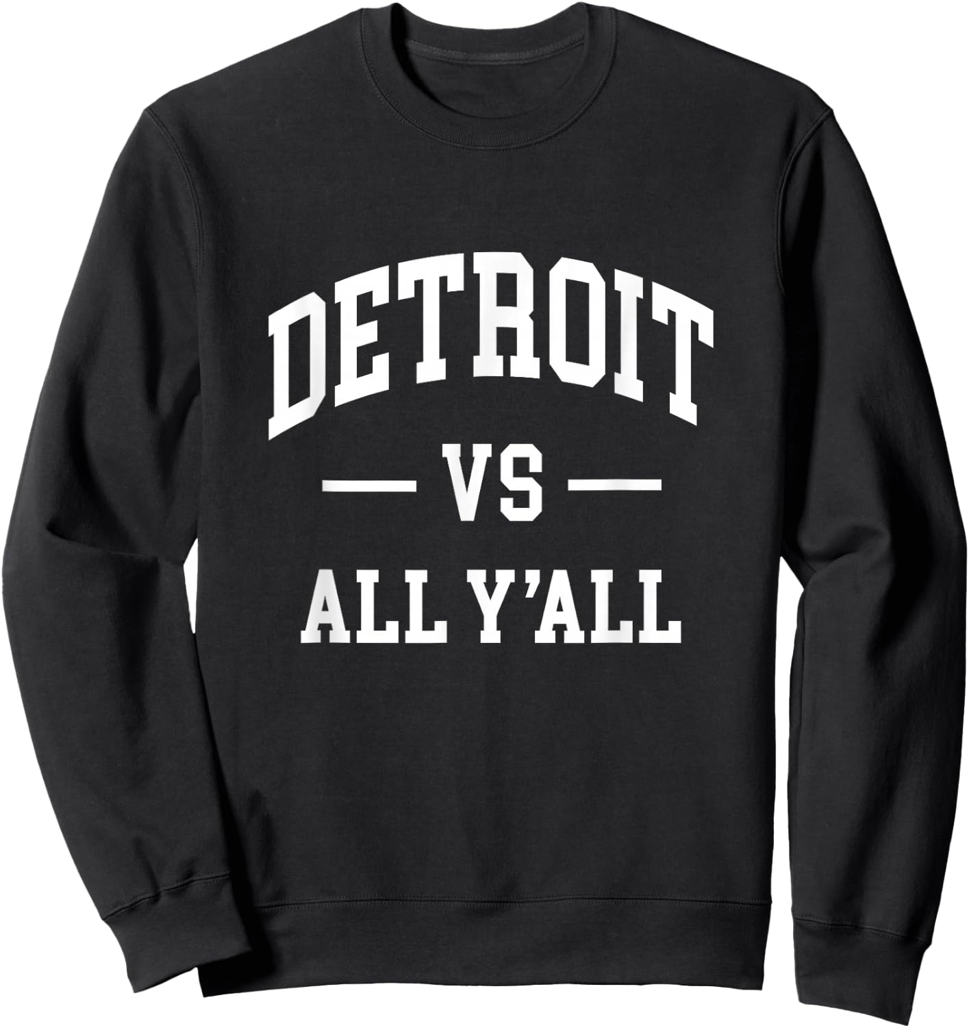 Graphic Apparel Co. DETROIT - Throwback Design - Classic , Small, Blue Sweatshirt - Sweatshirt | Black