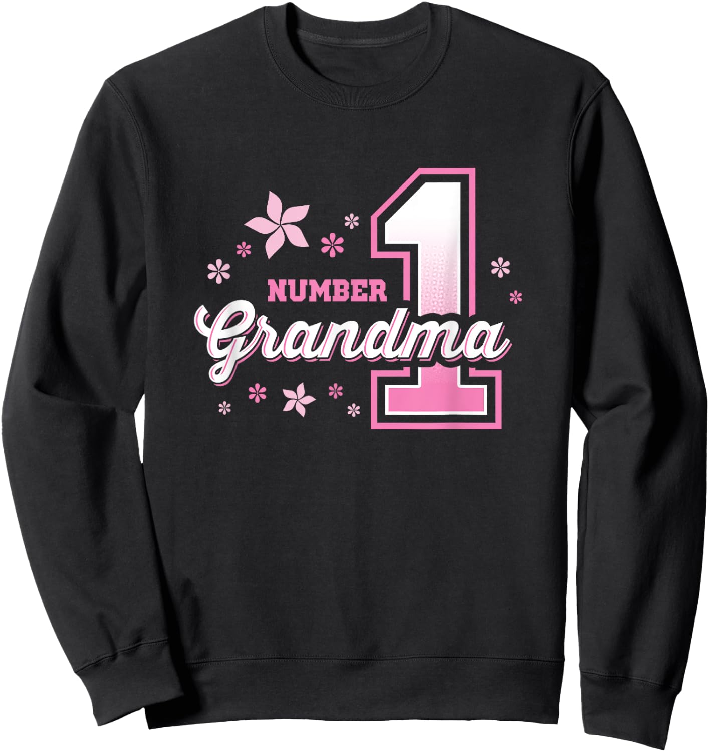 Granny : Number 1 Grandma #1 Sweatshirt - Sweatshirt | Black