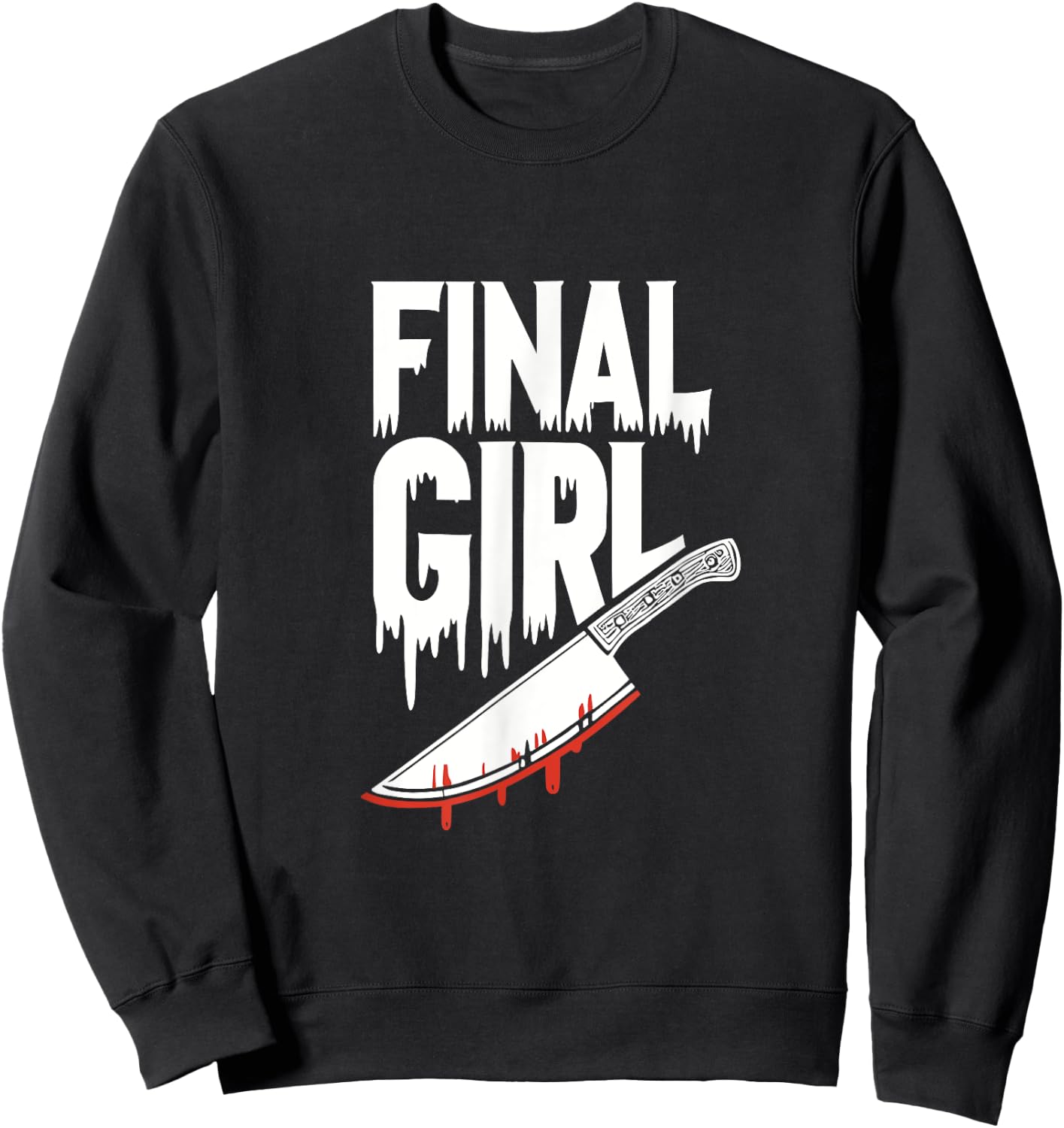 Horror Final Girl Slasher Horror Sweatshirt - Sweatshirt | Black