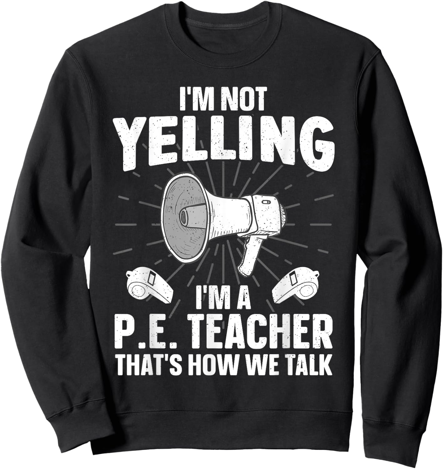 PE Teacher Art Women Gym Teacher Physical Education Sweatshirt - Sweatshirt | Black