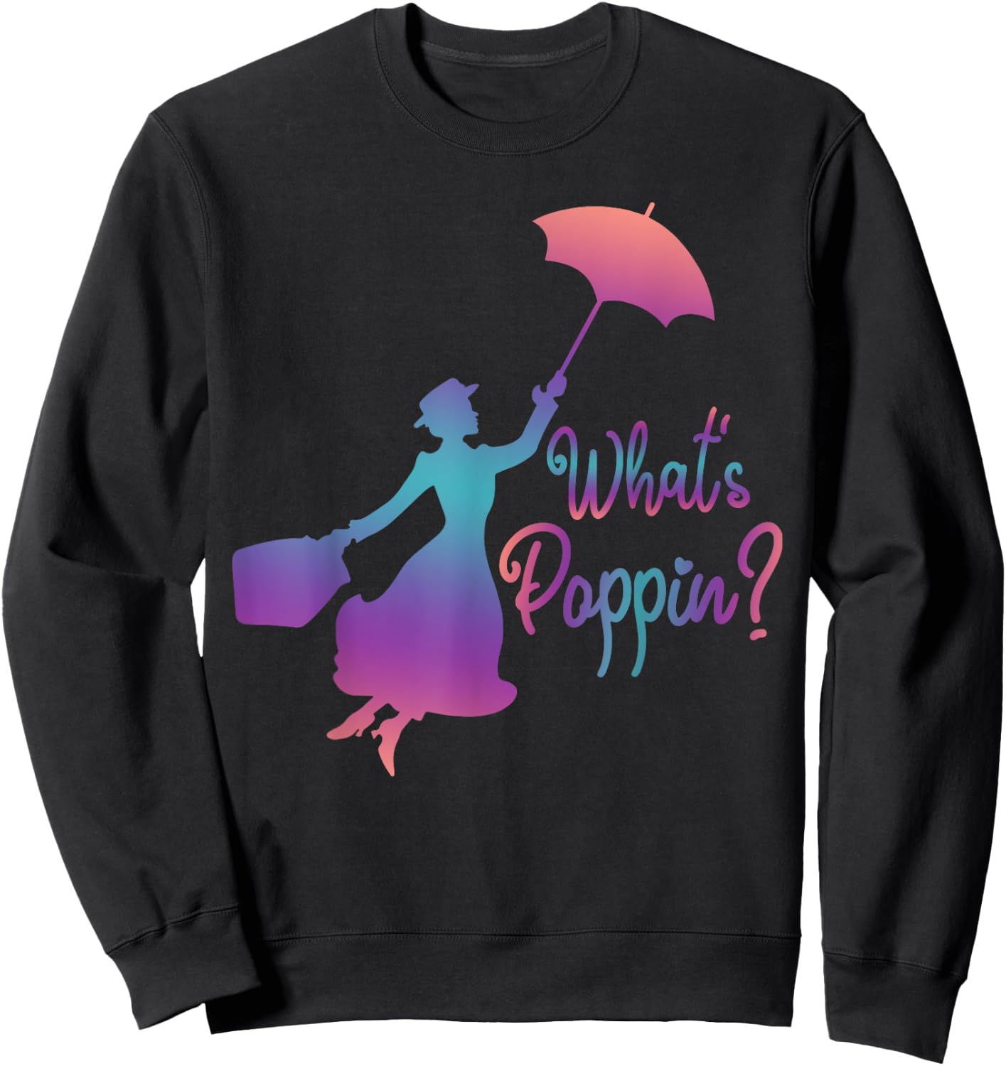 What Poppin? Funny Outfits Vintage Movies Awesome Costume Sweatshirt - Sweatshirt | Black