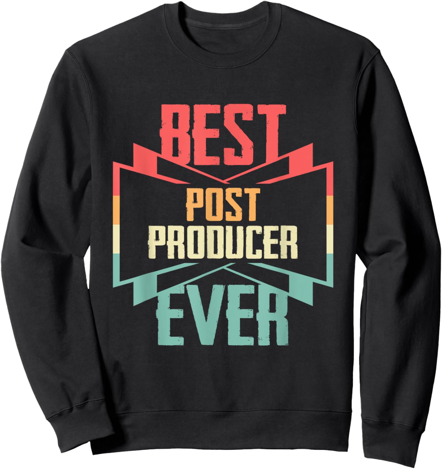 Vintage Best Post Producer Ever Sweatshirt - Sweatshirt | Black