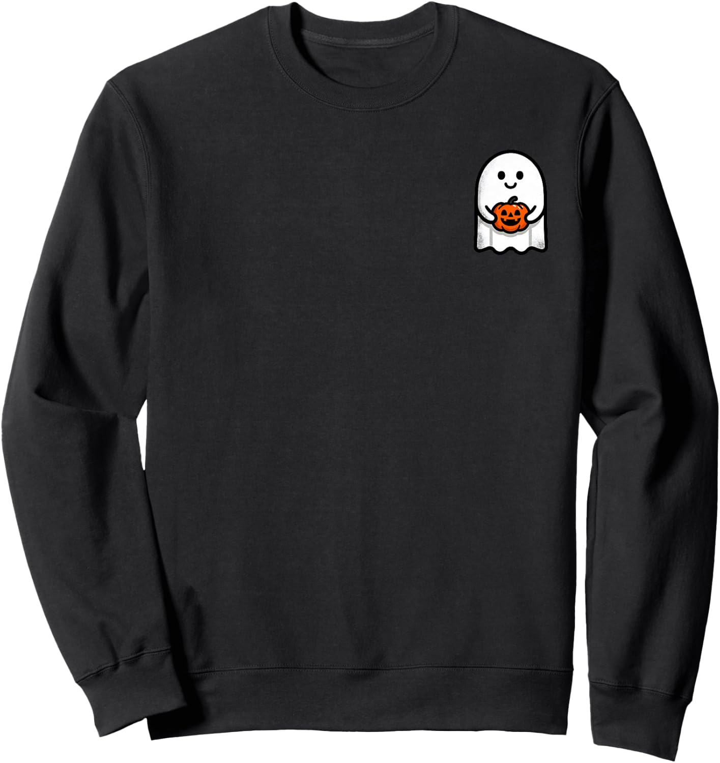 Funny Halloween Ghost Pumpkin Pocket Cute My Boo Halloween Sweatshirt - Sweatshirt | Black