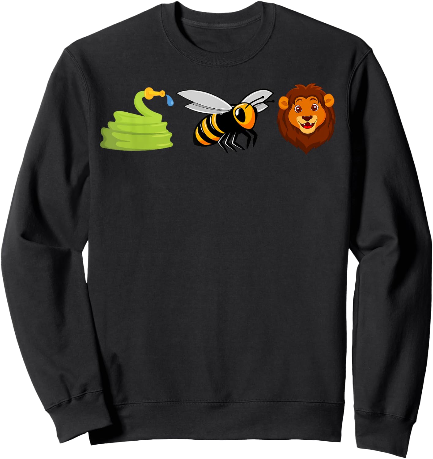 Hose Bee Lion Icons Funny Hoes Be Lying Pun Intended Sweatshirt - Sweatshirt | Black