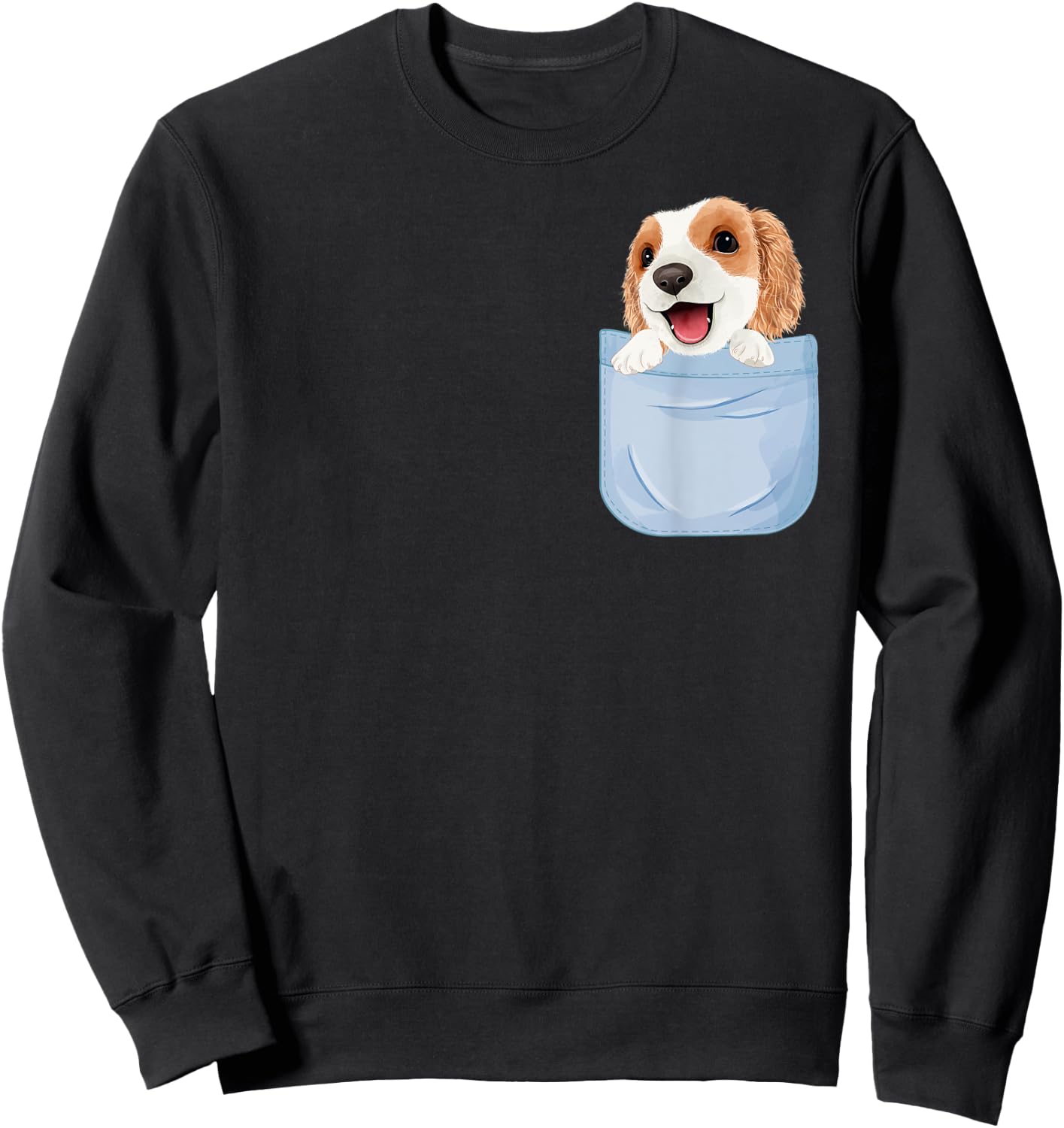 Cute Puppy in Your Pocket Peeking Dogs Pet Animal Dog Lover Men Women Kids Sweatshirt - Sweatshirt | Black