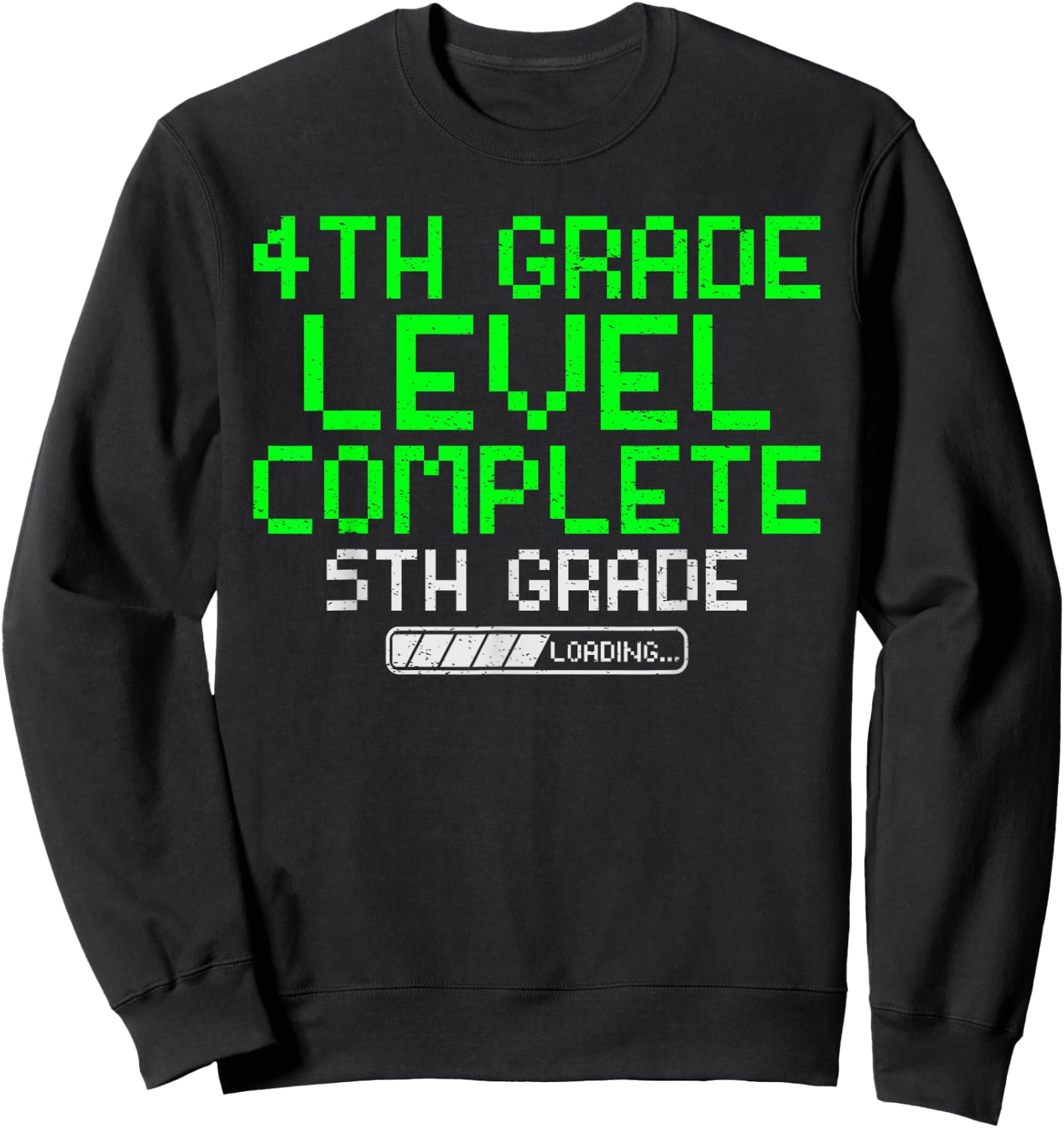 4th Grade Level Complete 5th Grade Graduation Gaming Kids Sweatshirt - Sweatshirt | Black