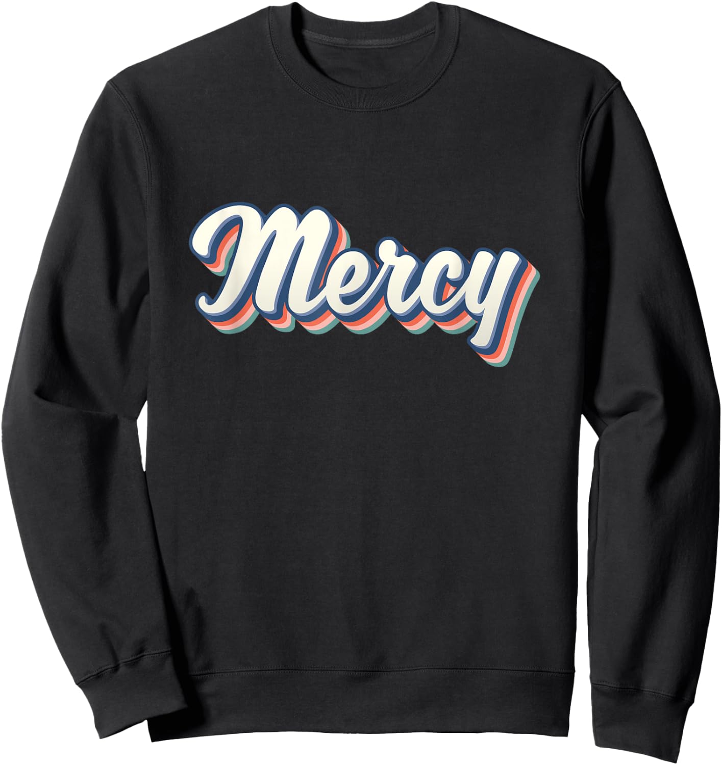 Mercy Youth Vintage Women First Name Mercy Sweatshirt - Sweatshirt | Black