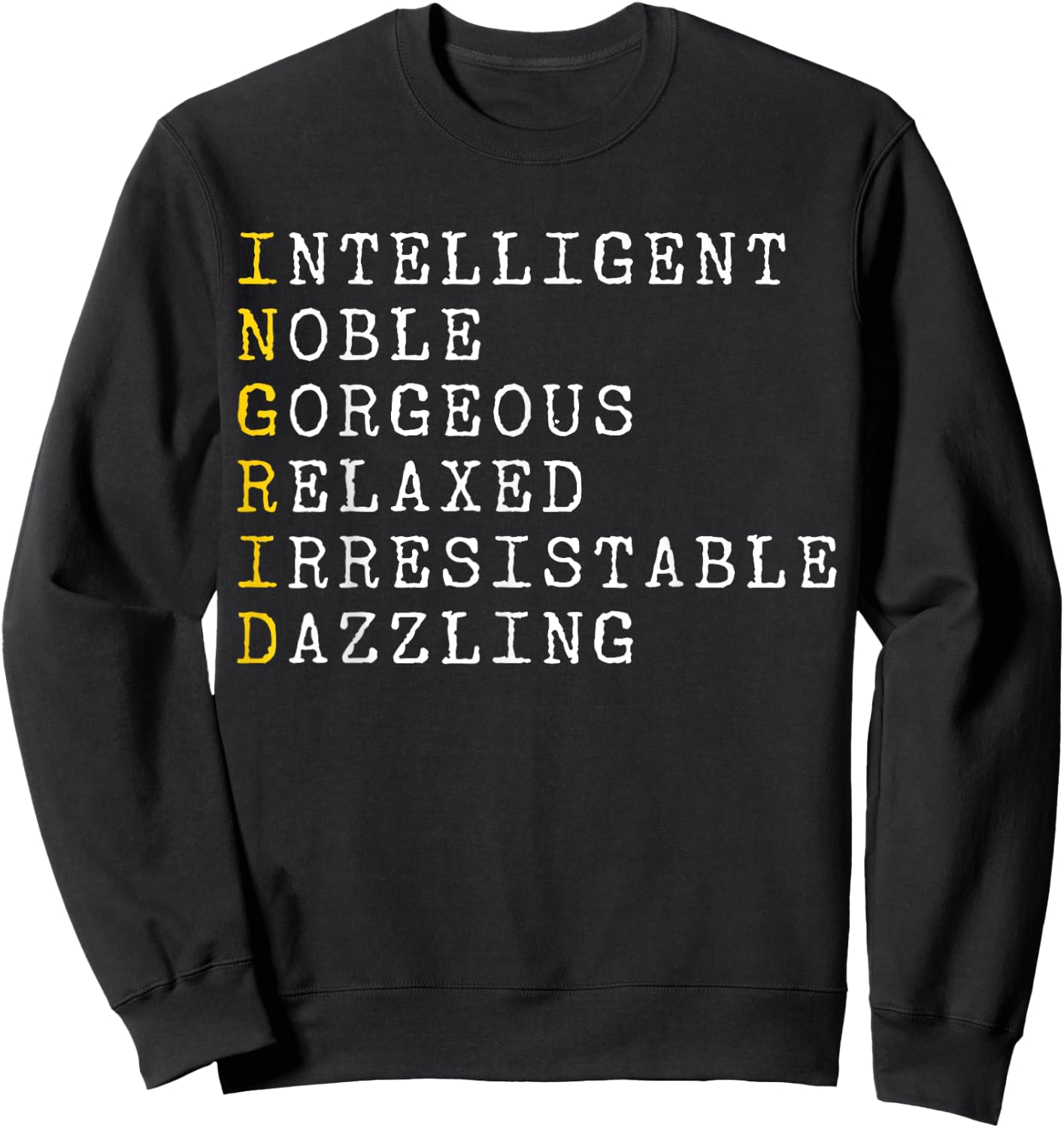 Ingrid Personalized, Ingrid Name, Girl Woman Ingrid Sweatshirt - Sweatshirt | Black