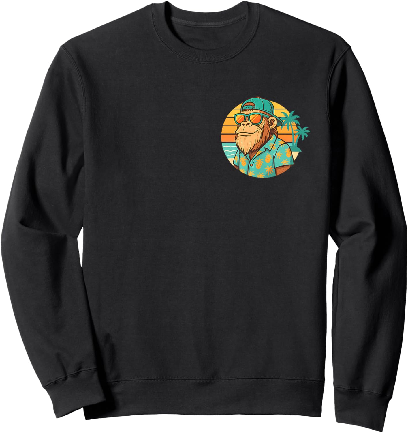 As Far As I-Know I'm Delightful Funny Monkey Saying 2 Sides Sweatshirt - Sweatshirt | Black