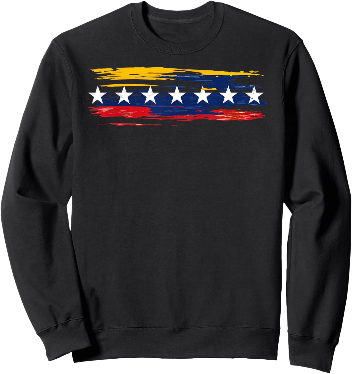 Venezuela Seven Stars Flag Art Patriotic Minimalist Sweatshirt - Sweatshirt | Black