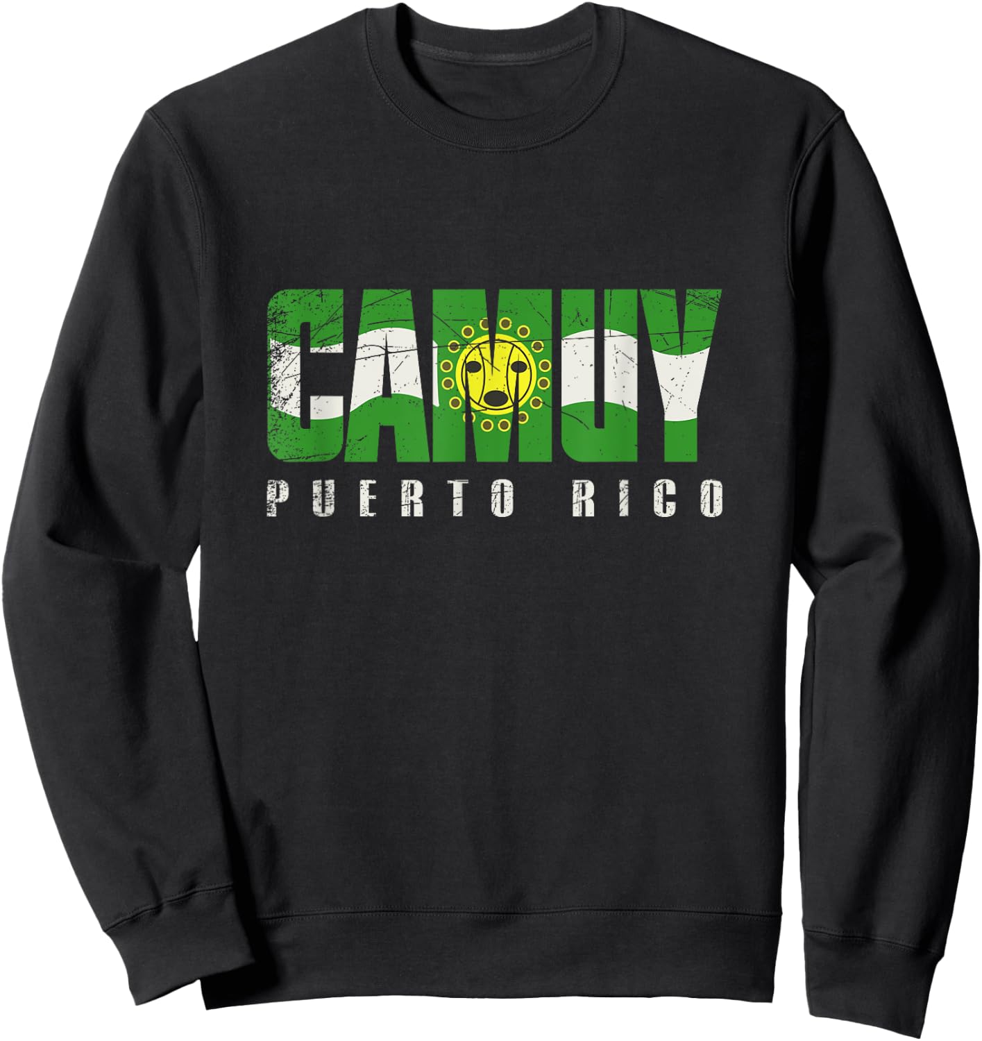 Camuy City in Puerto Rico, Camuy Flag Sweatshirt - Sweatshirt | Black