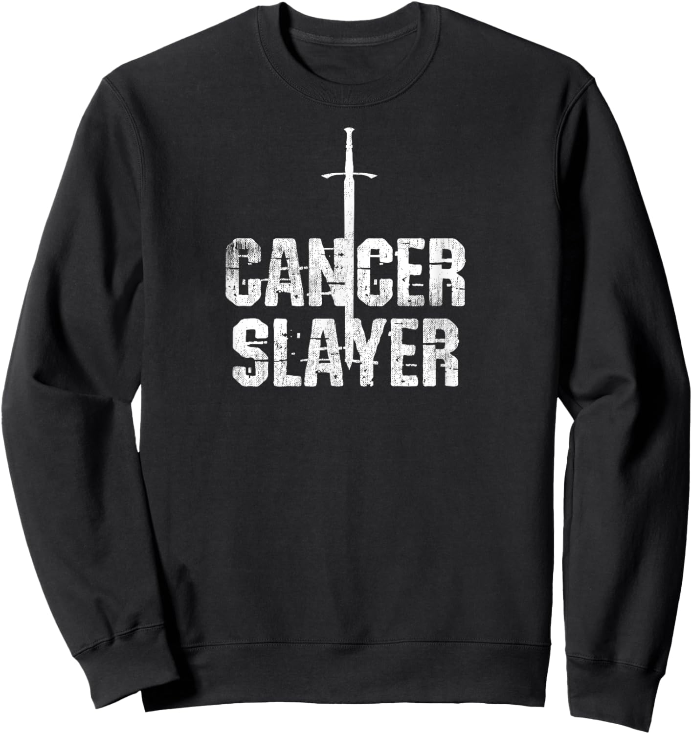 Cancer survivor cancer slayer Sweatshirt - Sweatshirt | Black