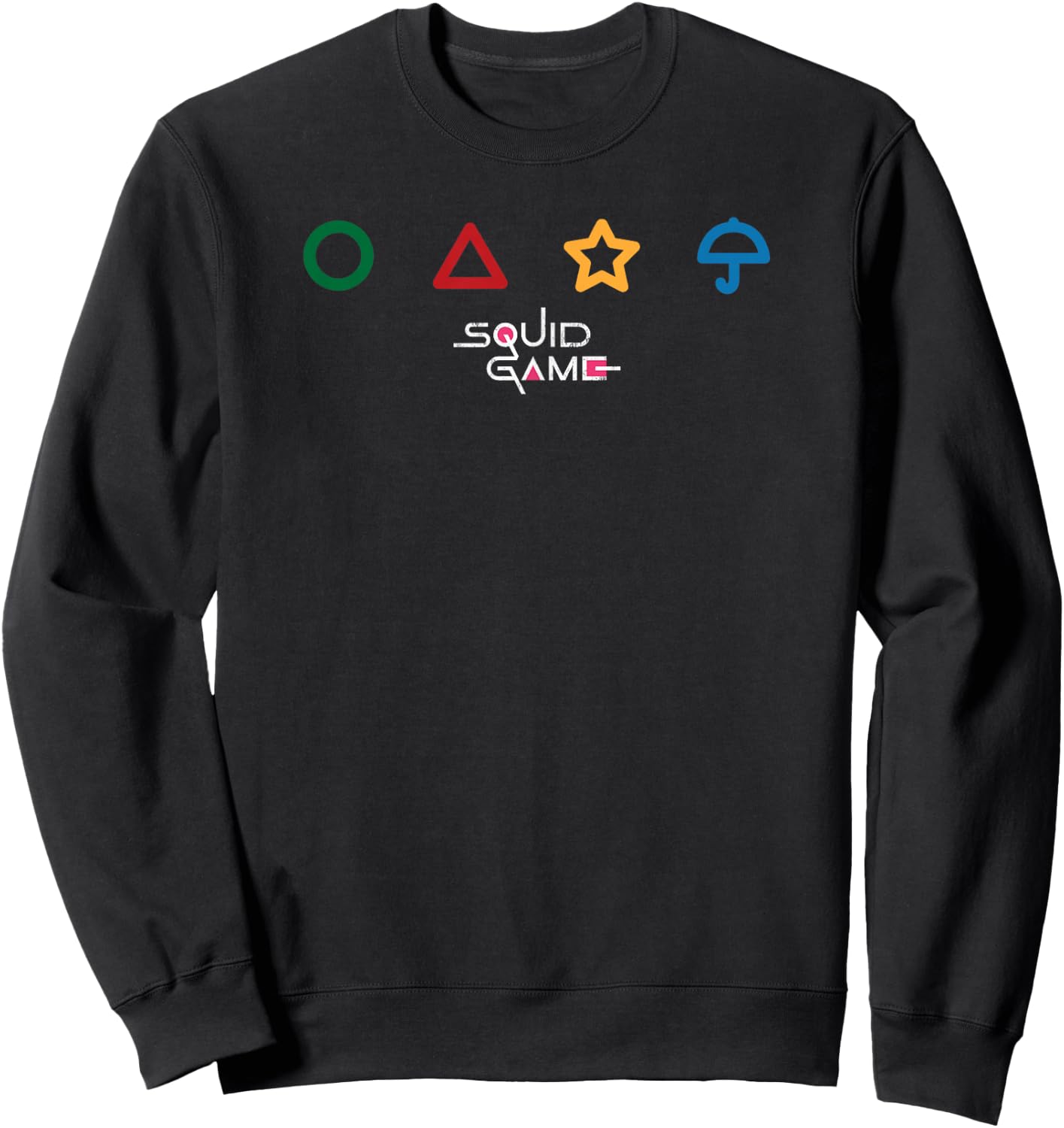 Squid Game Colored Icon Logo Sweatshirt - Sweatshirt | Black