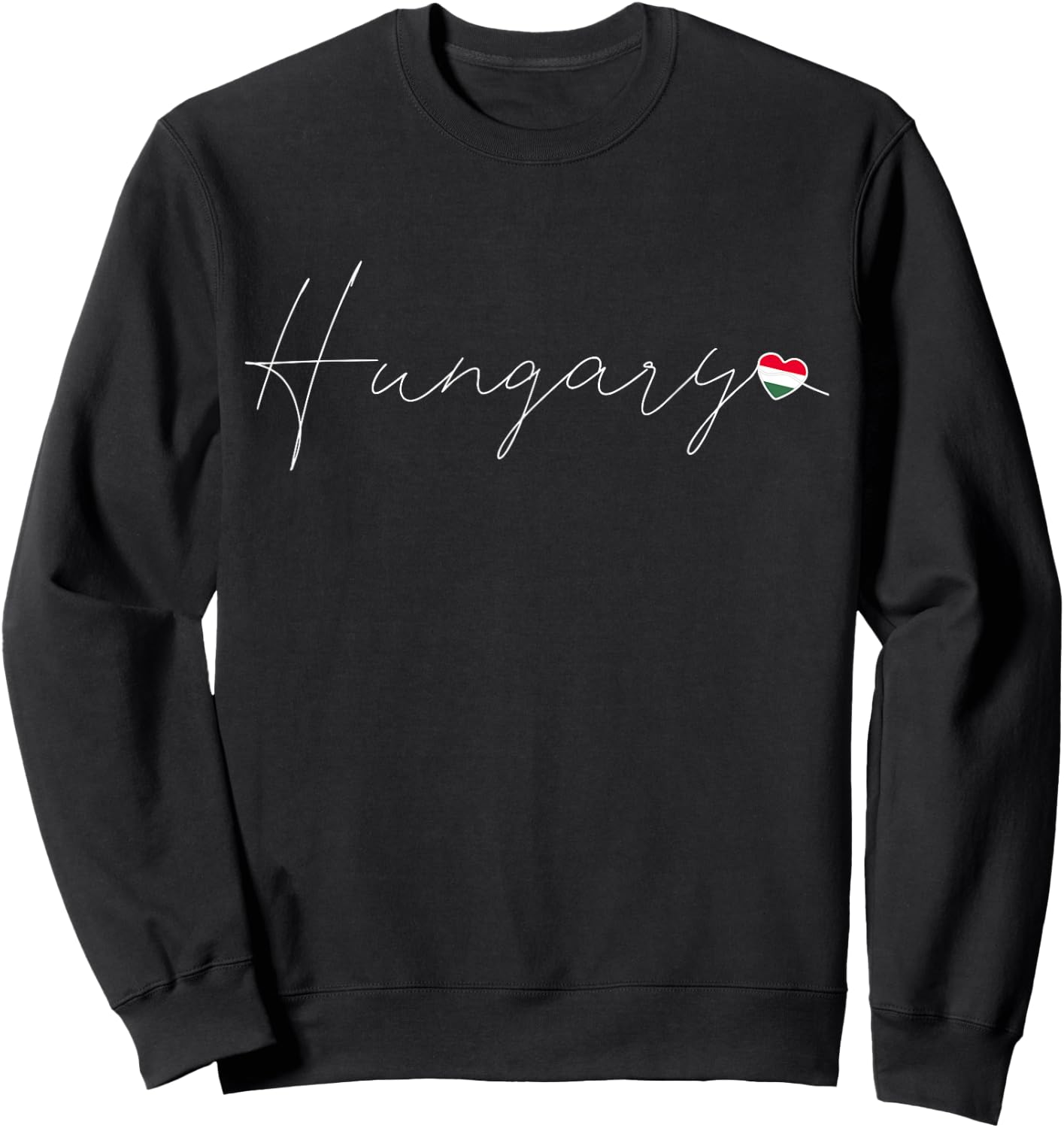 Magyarország Love Hungarian Flag and Heart on Hungary Sweatshirt - Sweatshirt | Black