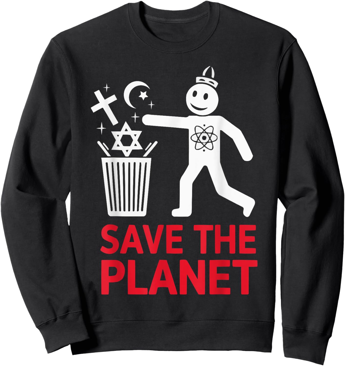 Atheism Anti-Religion Agnostic Freethinker Atheist Sweatshirt - Sweatshirt | Black
