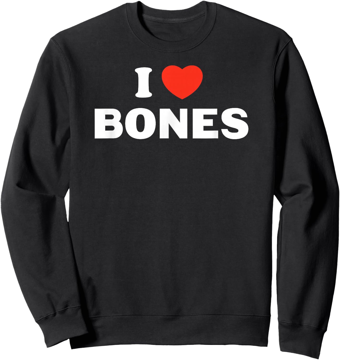 I love heart bones Sweatshirt - Sweatshirt | Black