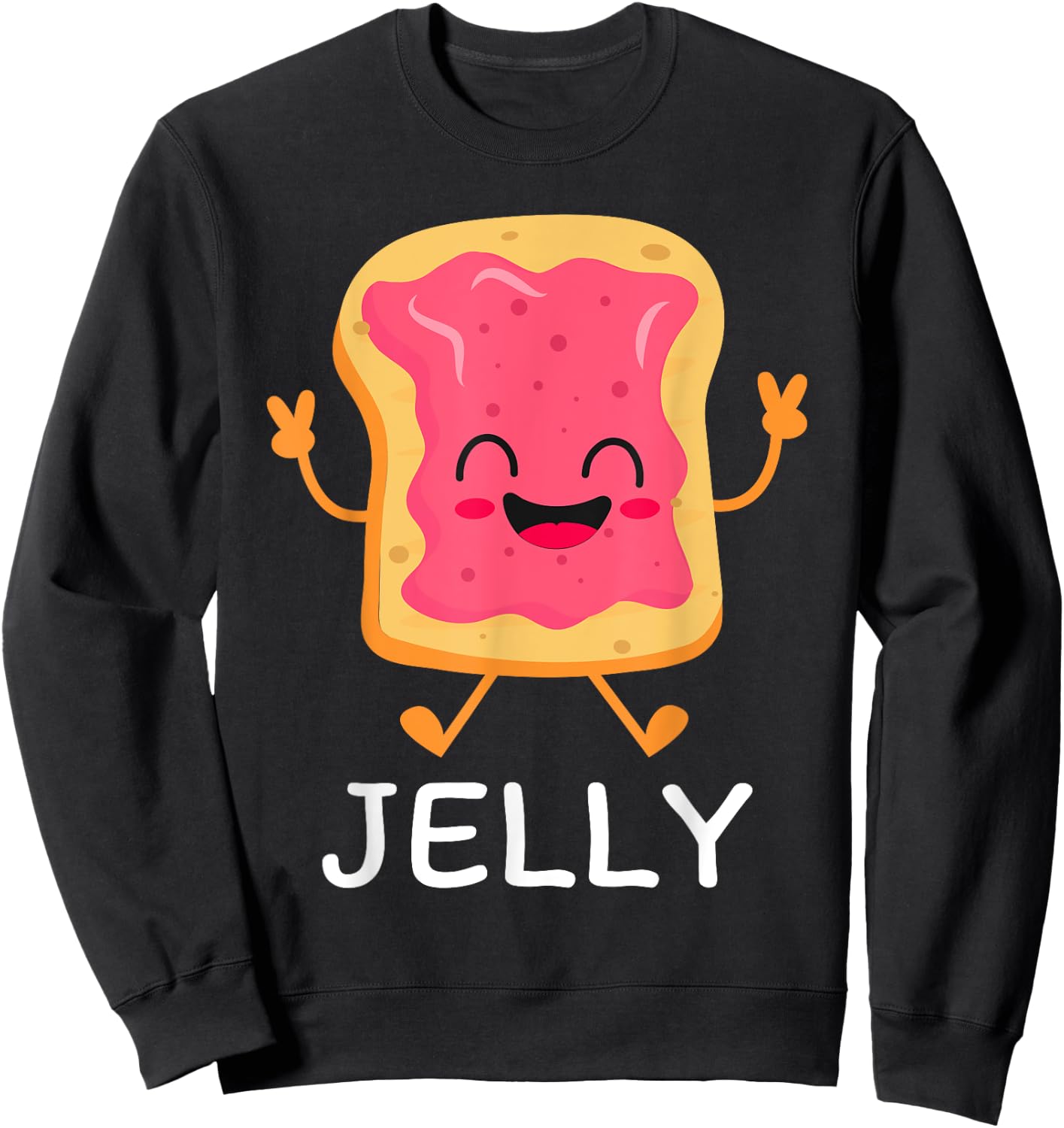 Couple Peanut Butter and Jelly Costume Halloween Matching Sweatshirt - Sweatshirt | Black