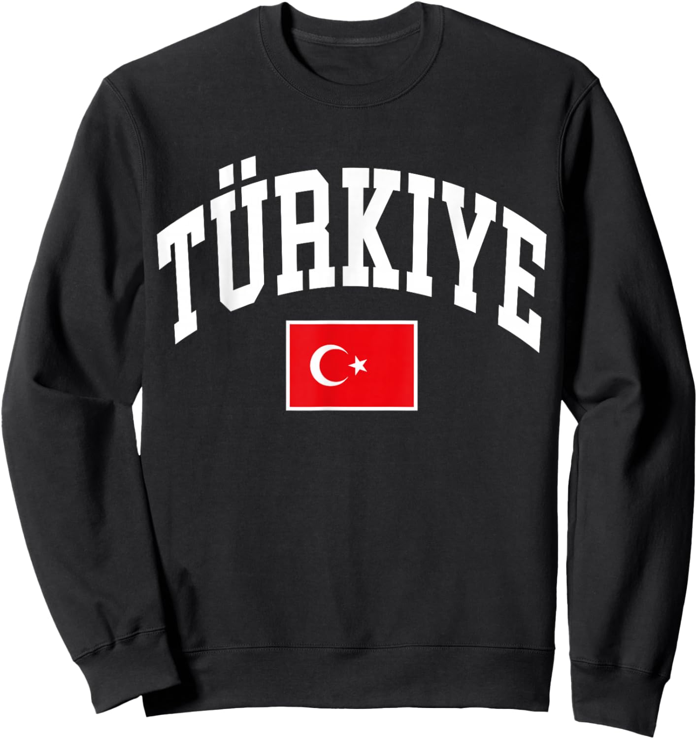 Turkey Turkish Turkiye Flag Graphic Sweatshirt - Sweatshirt | Black