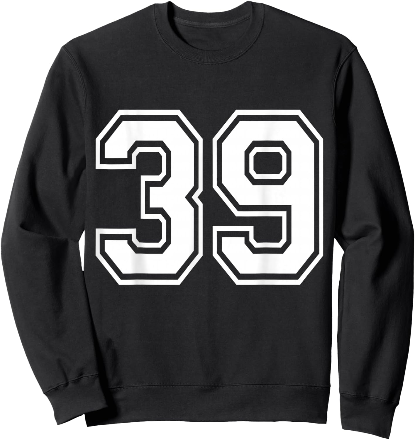 Number 39 Varsity Sports Team Jersey 39th Birthday 39 Years Sweatshirt - Sweatshirt | Black