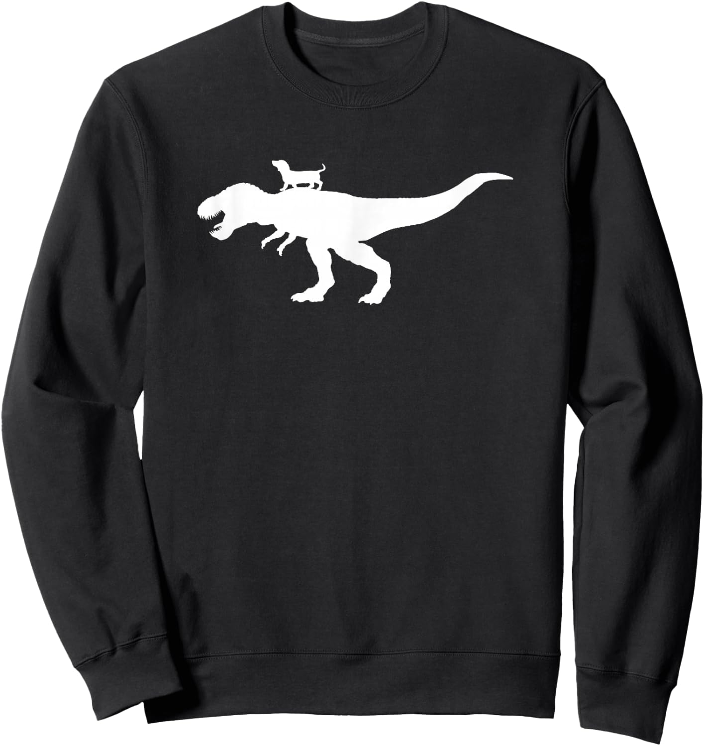 Trex Dinosaur & Dachshund Gifts Wiener Dog Owner Matching Sweatshirt - Sweatshirt | Black