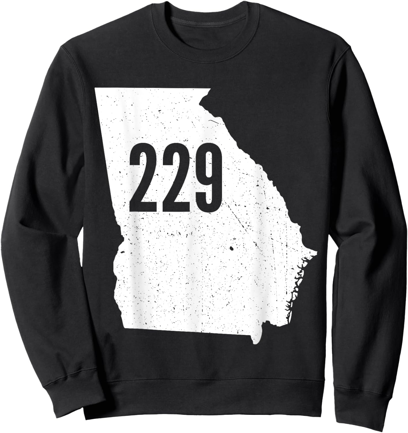 229 Georgia Area Code Outline State Southern Pride Sweatshirt - Sweatshirt | Black