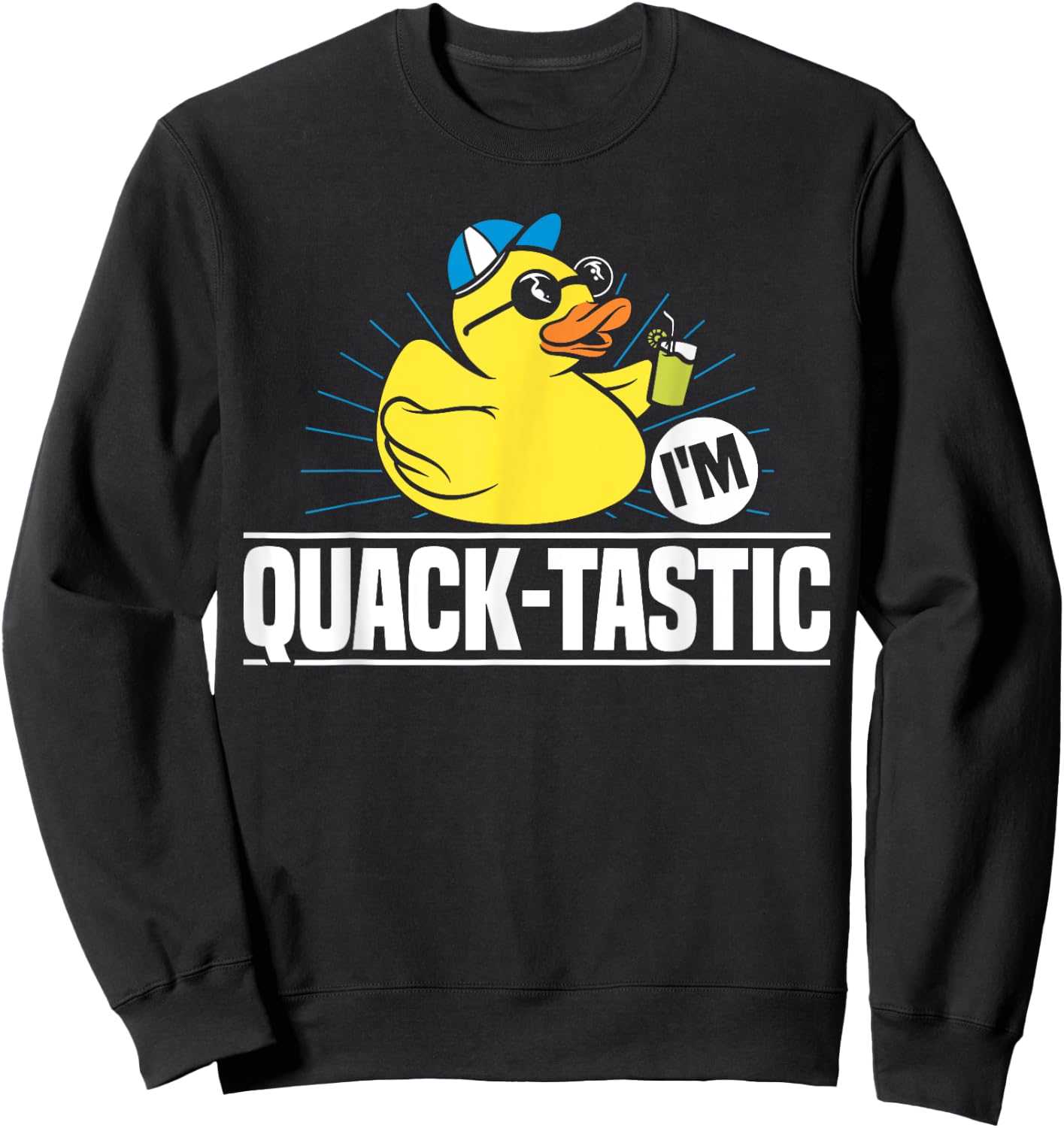 Im Quack-Tastic Rubber Duck Bath Duck Sweatshirt - Sweatshirt | Black